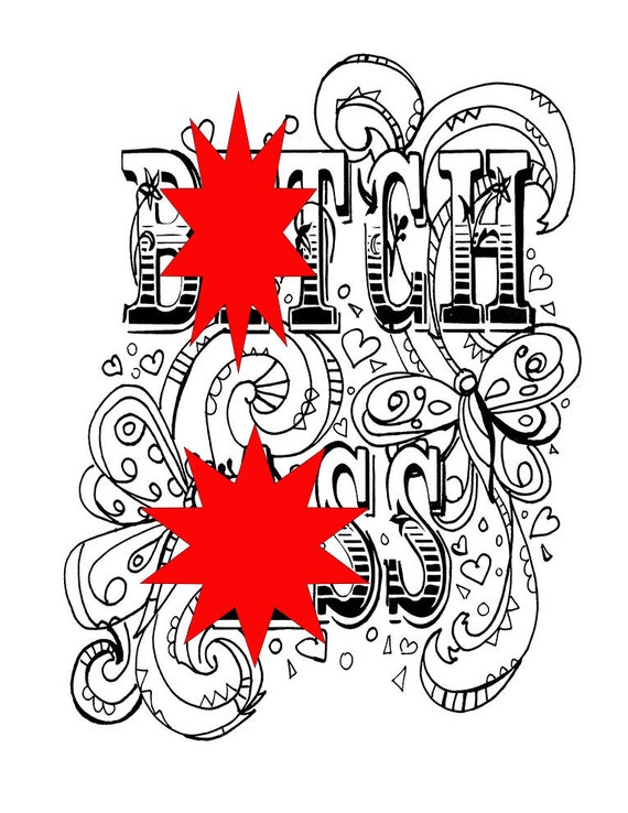 Download Swear Word Coloring Book Page Printable Instant Download | Etsy