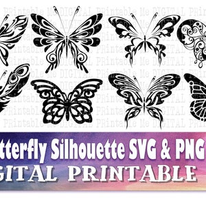 Butterfly svg, silhouette bundle, PNG, clip art, 10 Digital, , spring, tribal, nature, vector, cutting