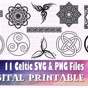 Celtic svg, silhouette bundle, 11, celtic knot cross symbol, flourish border, frame PNG, clip art, vector, cutting ouroboros