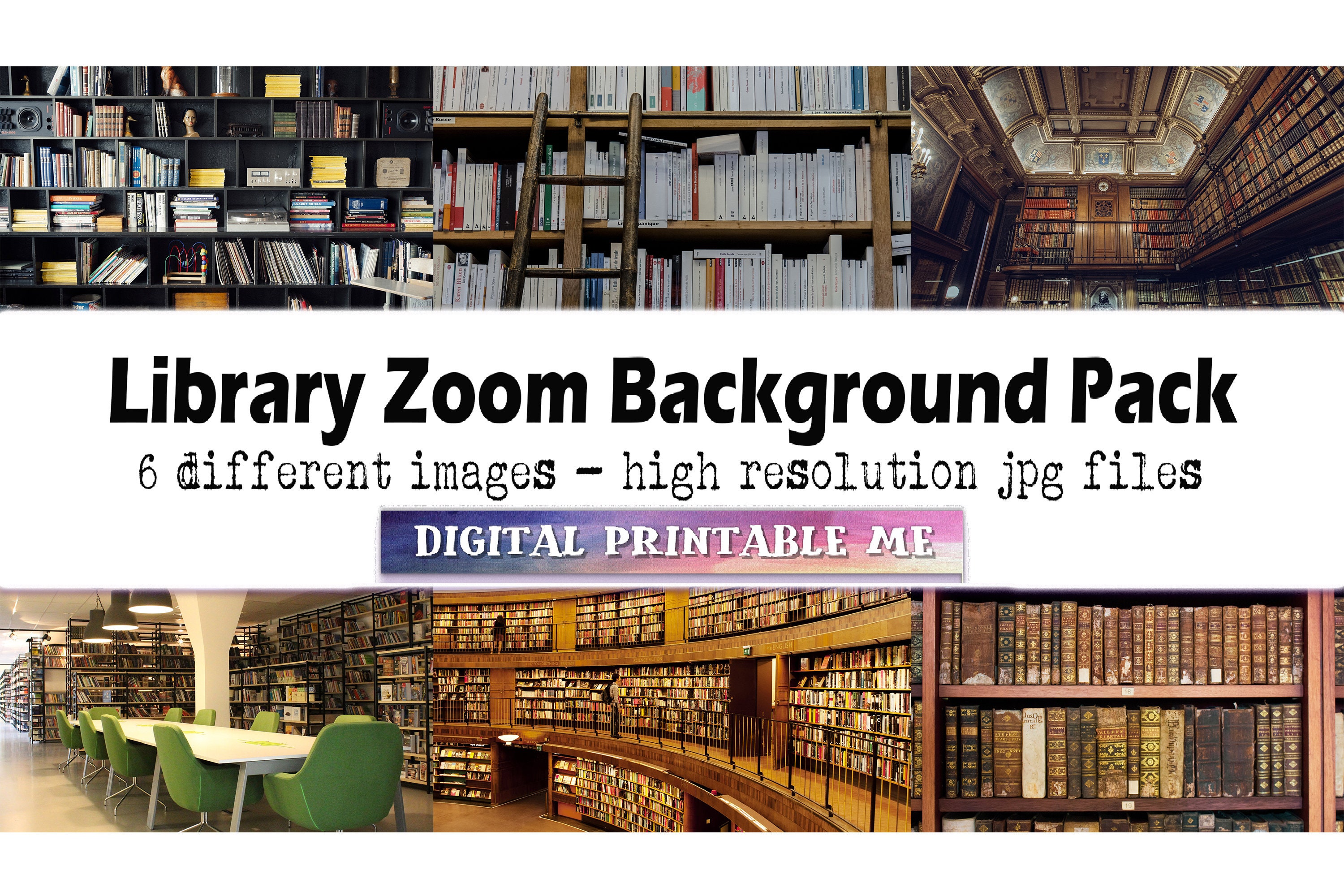Library Zoom Background Pack 6 Digital Download Images Etsy Library Zoom Background Pack 6 Digital Download Images Etsy