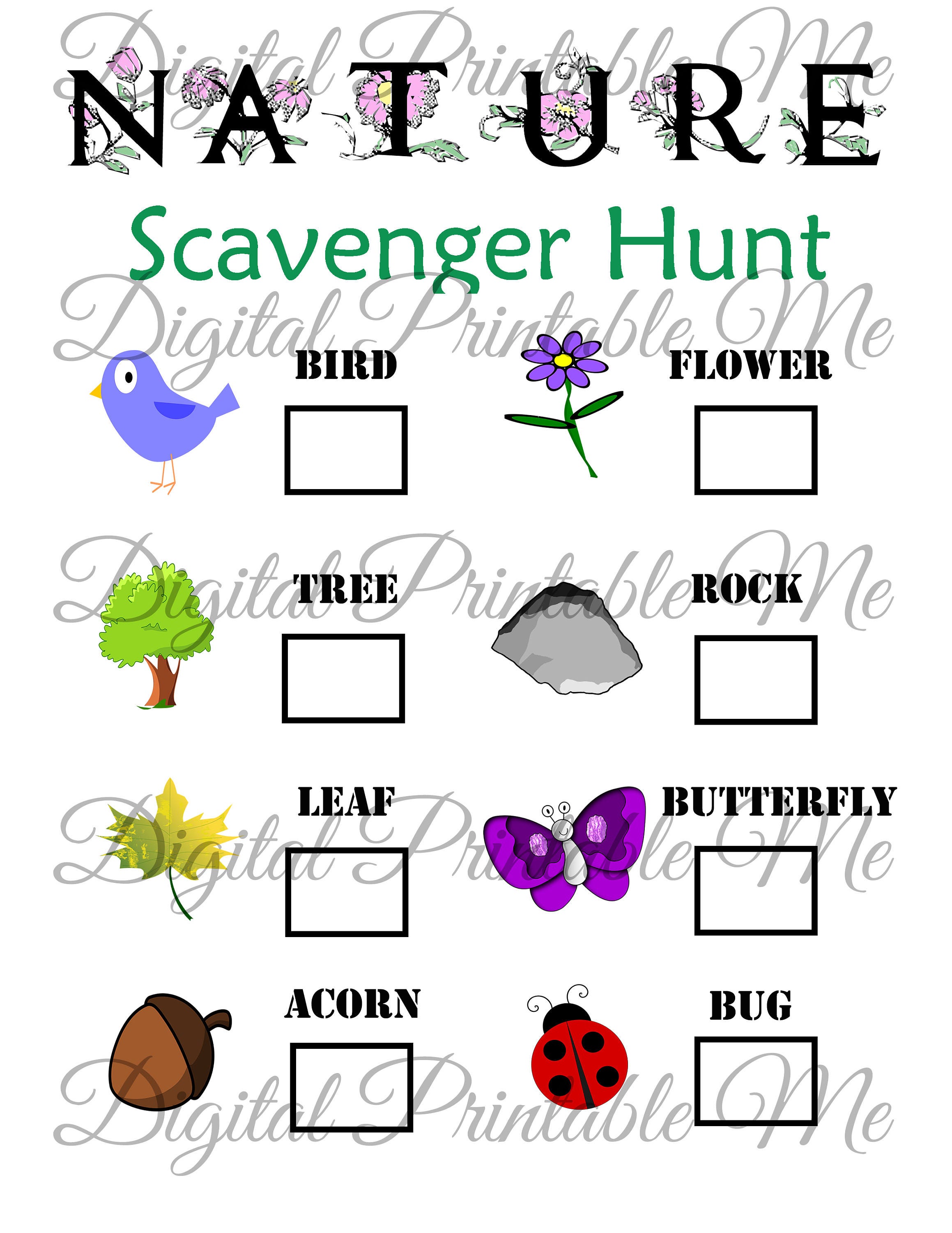 Nature Scavenger Hunt Printable Kids Activity Backyard Etsy Australia Nature Scavenger Hunt Printable Kids Activity Backyard Etsy Australia