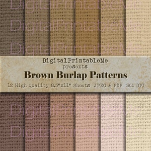 Braunes Papier Pack, Beige, Natur, Verschiedene Schattierungen, Scrapbook Muster, Hintergrund, rustikaler Sack Junk Journal