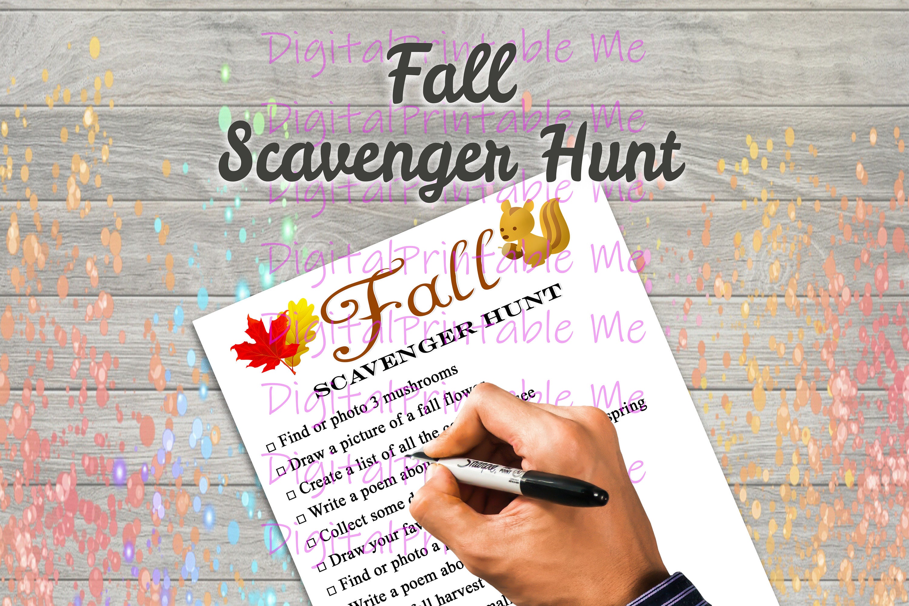 Fall Scavenger Hunt Printable, Kids Activity, Outdoor Game, Download ...