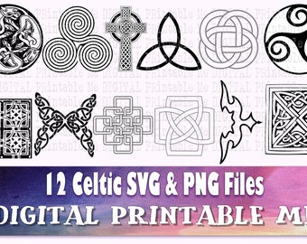 Keltische svg, Silhouette Bundle, 12, keltische Knoten Kreuz Symbol, Schnörkelbordüre, Rahmen PNG, Clip Art, Vektor, Schneiden