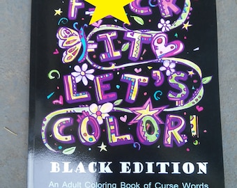 Swear Word Coloring Book, Physical, Hard copy, Swear Word, Cuss Word, Coloring pages adult colouring, words, mature, swear, funny gift, gag