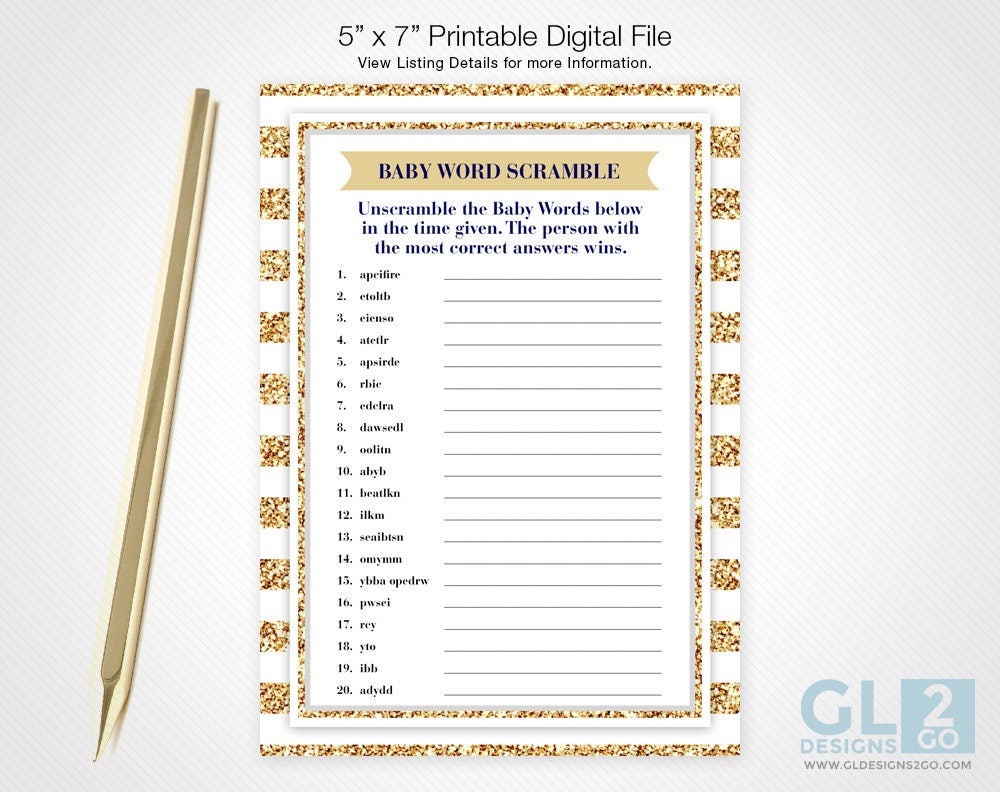 Prince Baby Shower Games. Printable Boy Baby Shower Game Book / Game Pack. 5 Printable Royal ...