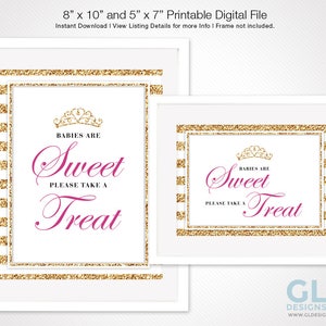 Princess Cupcake Toppers W/ Tiara for Girl Baby Shower / Birthday. 2 ...