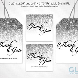 Silver Gift Table Sign. 8x10 Printable Glitter Sparkle Silver White Bridal Shower Gifts Sign, Wedding Gifts Sign, Cards & Gifts Table Sign image 10