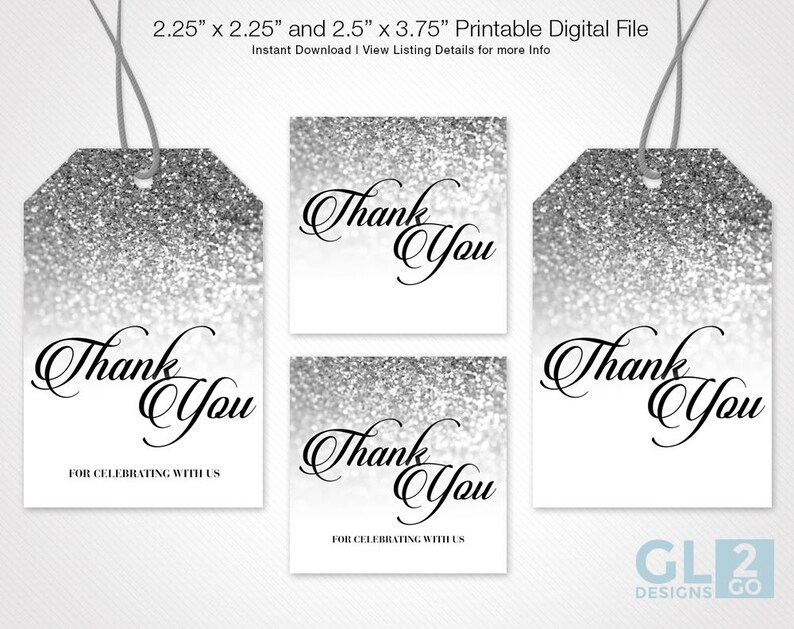 Silver Gift Table Sign. 8x10 Printable Glitter Sparkle Silver White Bridal Shower Gifts Sign, Wedding Gifts Sign, Cards & Gifts Table Sign image 10