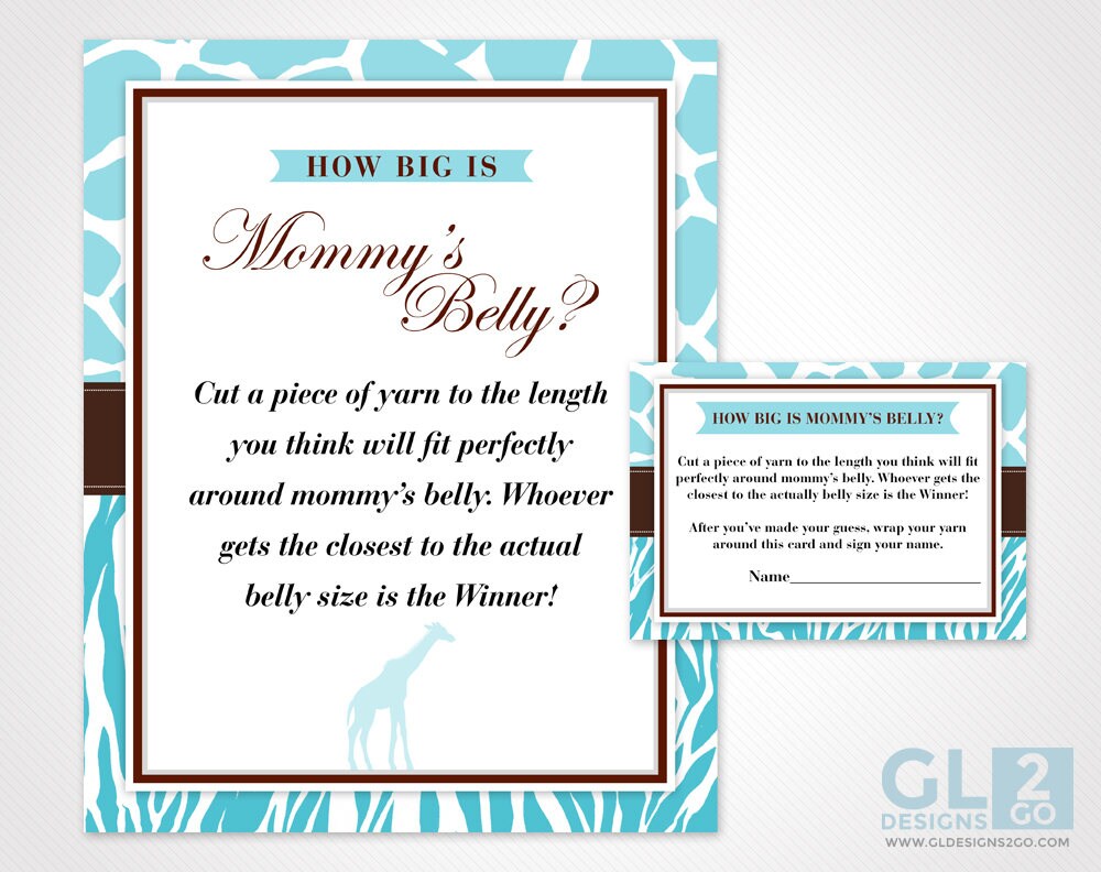 Baby Word Scramble. Printable Blue, White and Brown Animal Safari Baby ...