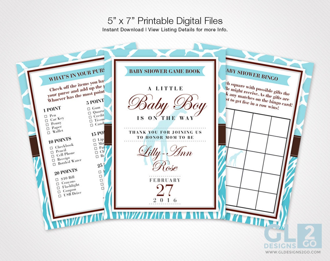 Don't Say Baby Sign. 8x10 Printable Blue White and Brown - Etsy