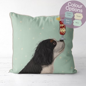 Federa per cuscino Cavalier King Charles Spaniel, Federa per cuscino Cavalier King Charles Spaniel, Cani Staffordshire di tre colori, Simpatico cuscino a tema cane