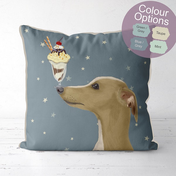 Housse d’oreiller Greyhound bronzage greyhound cadeaux lévrier coussin chien oreiller chien cadeau oreiller décoratif chien amoureux cadeau chien propriétaire cadeau italien