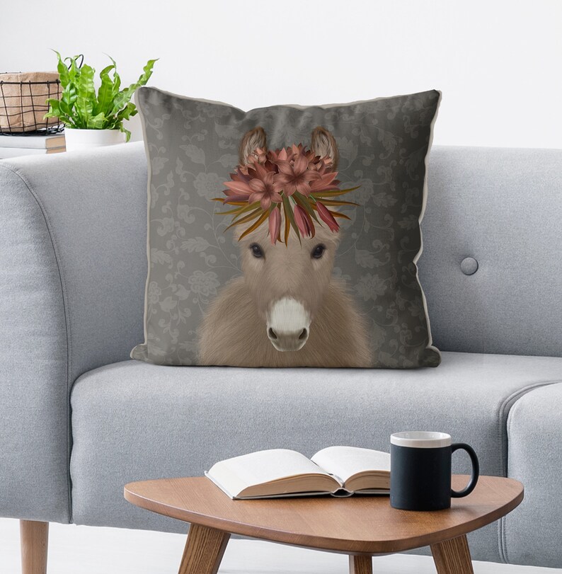 Donkey Cushion cover nursery throw pillows donkey pillow Etsy