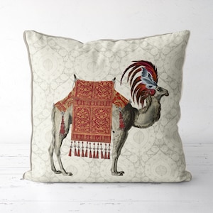 Camel decor Camel pillow indian decor animal cushion Camel cushion boho pillows red Accent Cushions living room decor throw pillow