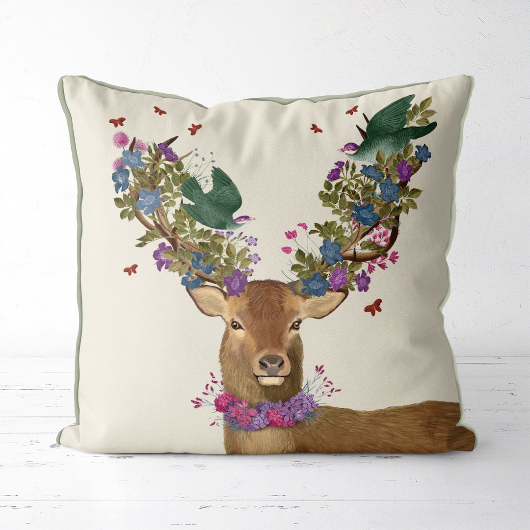 Deer Decor Animal Pillow Deer Pillow Cover Living Room Decor - Etsy