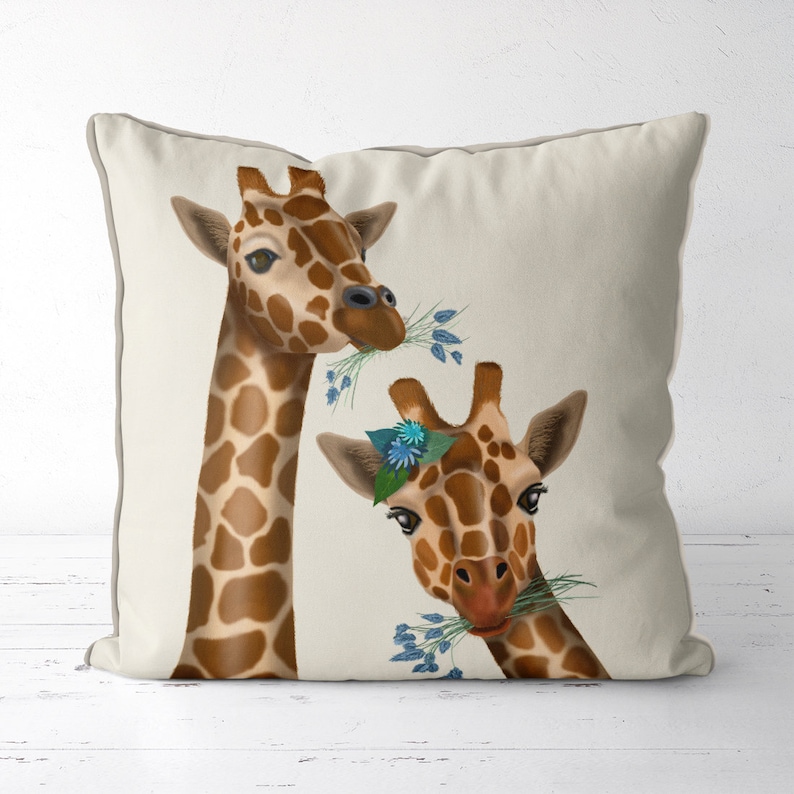 Giraffe Pillow Jungle Nursery Pillow Giraffe Gift Idea Kids Etsy