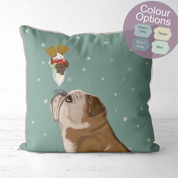 English Bulldog Pillow English Bulldog Gift British Bulldog Etsy