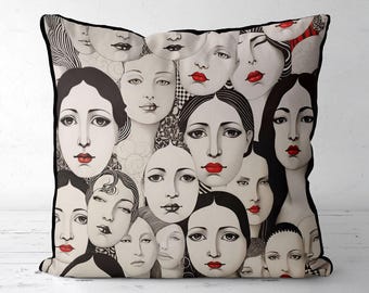 Amazon Throw Pillow Case Fornasetti Cushion Covers MEFFEE Lina