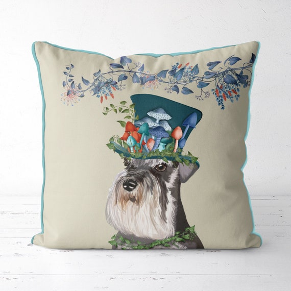 miniature schnauzer pillow cover Schnauzer pillow | Etsy