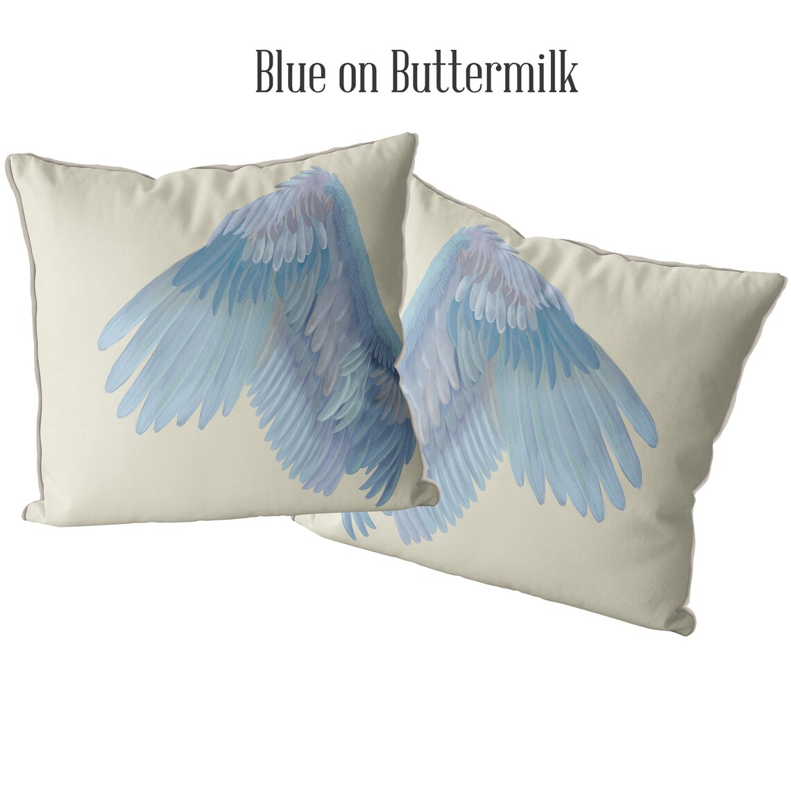 Set of 2 Angel Wing Pillow Covers Multiple Colours Etsy