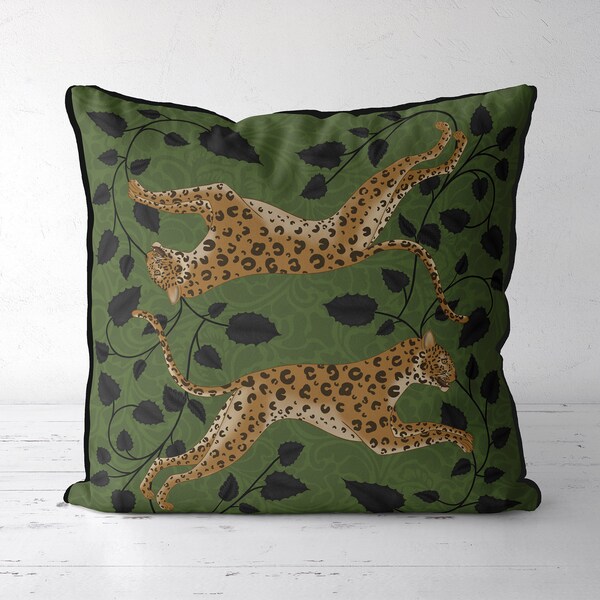 Leopard Pillow Etsy
