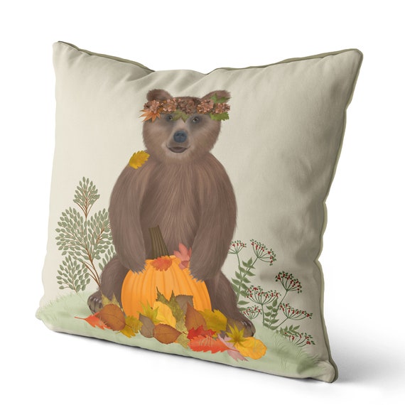 Rustic Western Bear Throw Pillows Cover 18x18 Inch Pack Of 2 Wildlife Bear  Cabin
