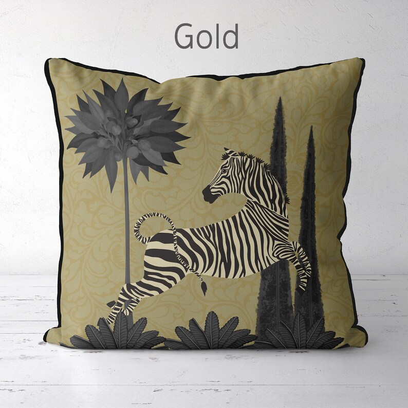 Zebra Pillow Cover Dancing Zebra Ruby Zebra Cushion Cover Etsy UK
