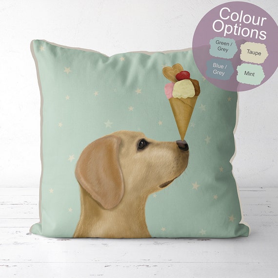 yellow lab pillow