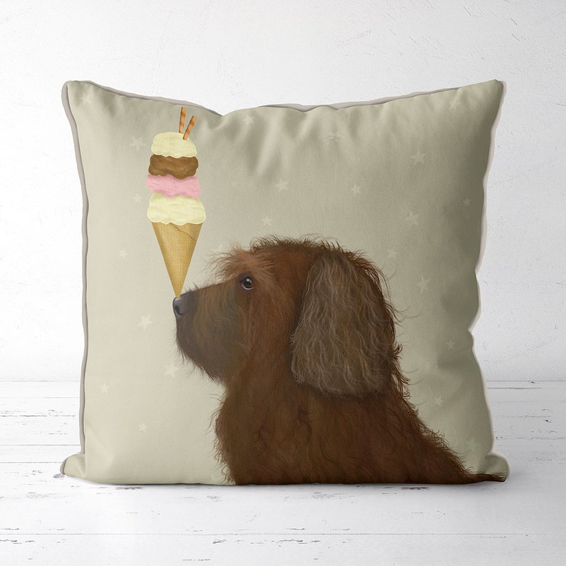 Labradoodle Pillow Cover Brown Labradoodle Gifts Labradoodle Etsy