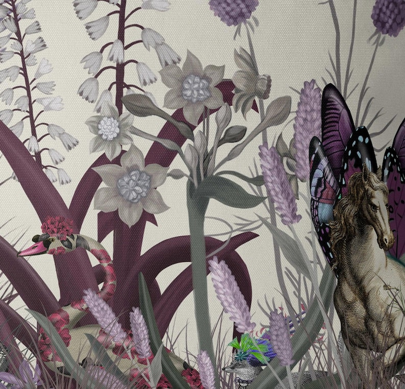 Federa per cuscino con cigno e fiori, cuscino di design fatto a mano con insoliti e bellissimi uccelli, elegante cuscino decorativo per la casa con motivo floreale rosa. immagine 4
