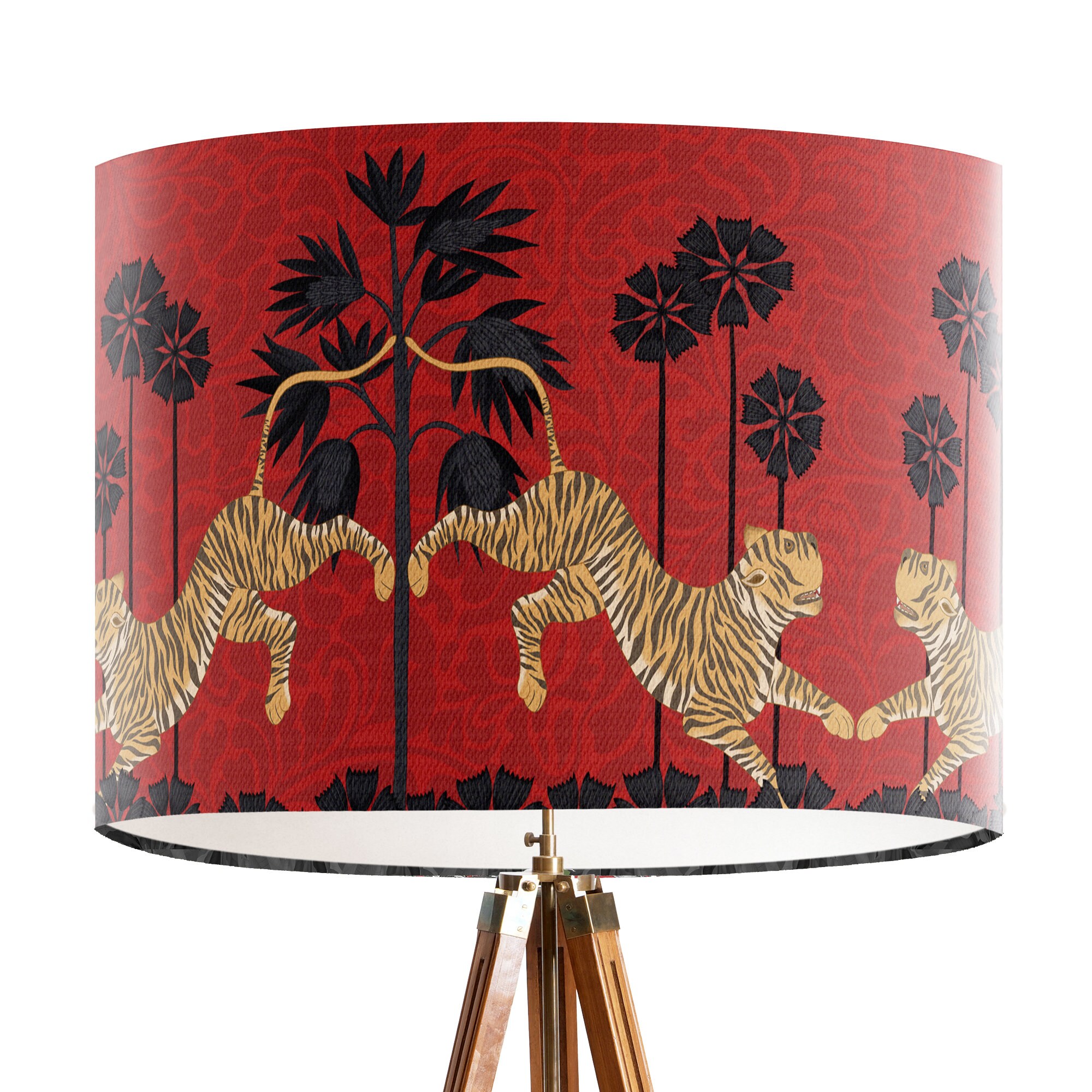 Tiger Lamp Shade Animal Lamp Shade Big Cat Lampshade Red Etsy