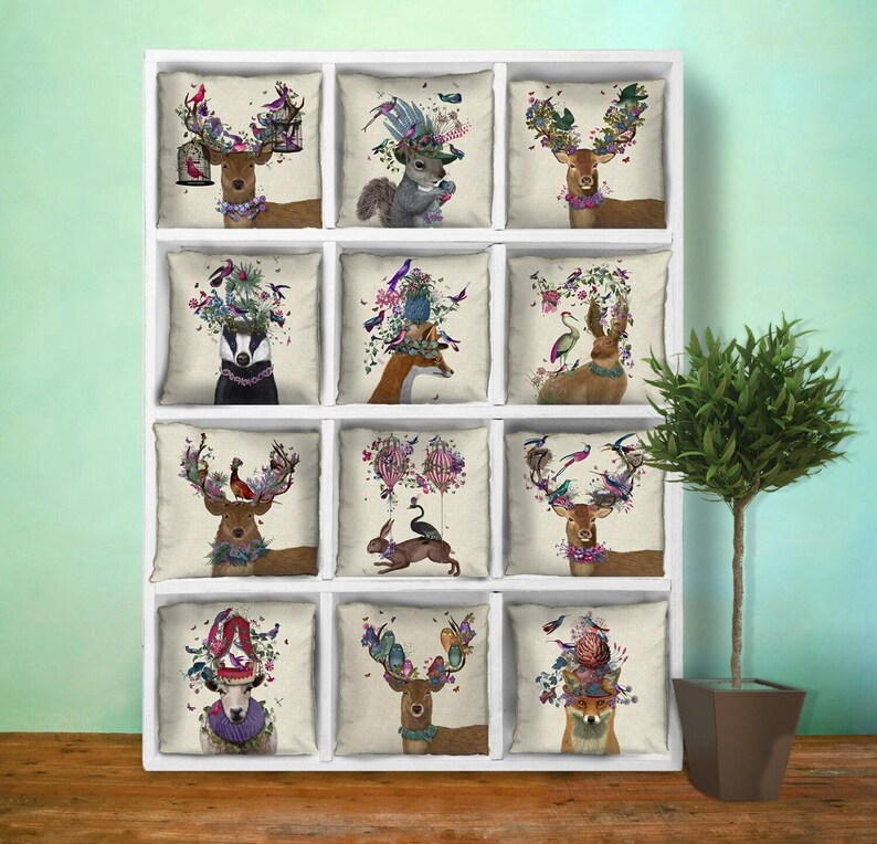 scandinavian pillow cover, Scandinavian style Christmas, nordic style Christmas cushion - Deer Heart Tree on Green - Xmas pillow cover image 5