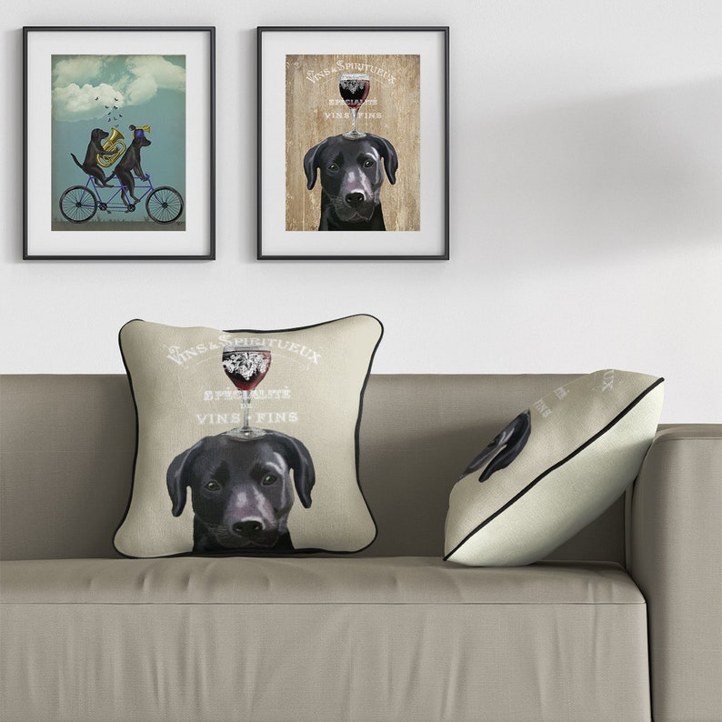 Black Lab Gifts Black Lab Pillow Black Lab Cushion Cover Funny Etsy