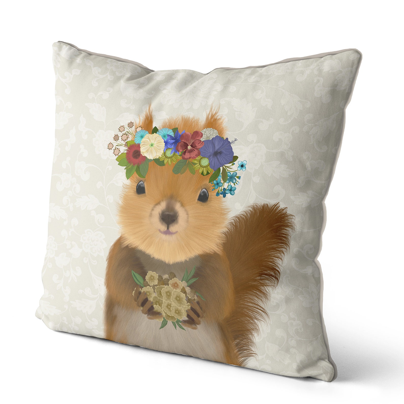 Squirrel Pillow Covers Squirrel Cushion Woodland Animal - Etsy