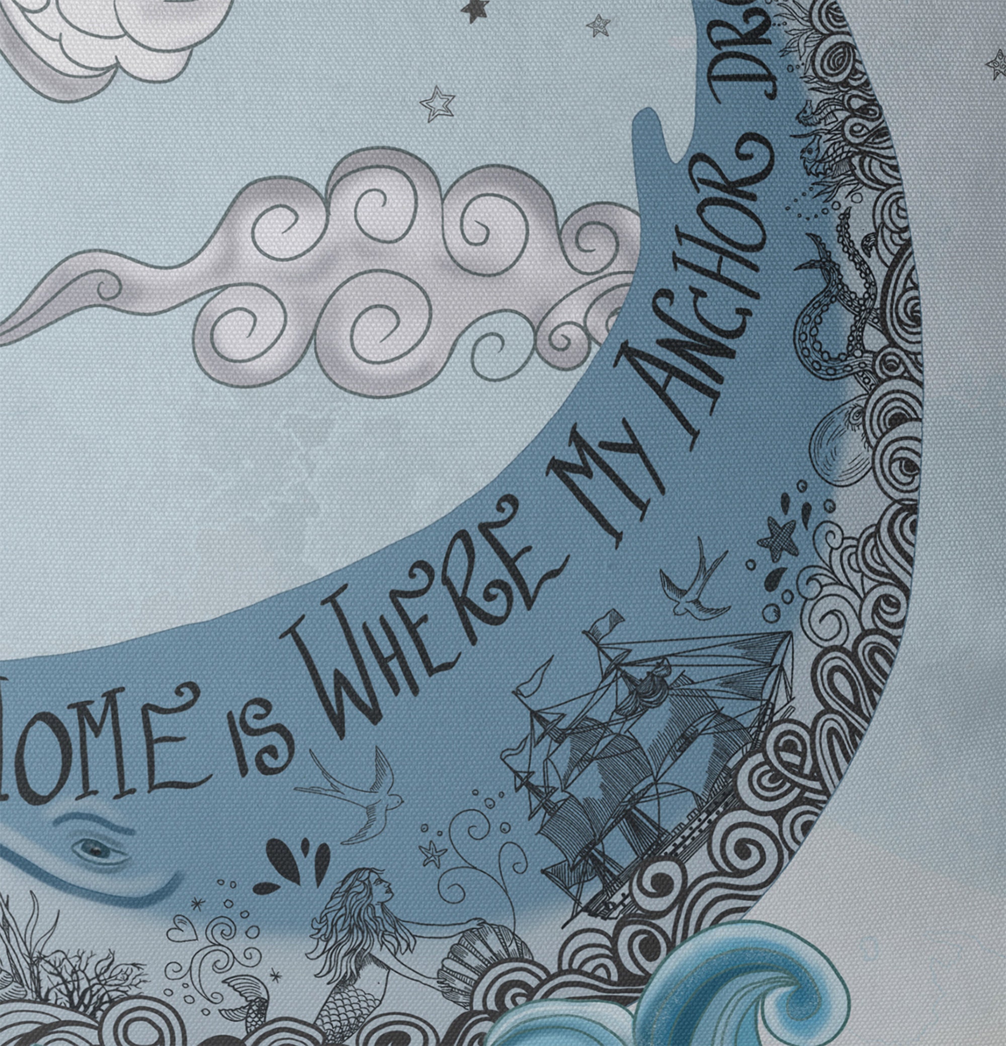 Blue Whale Pillow Cover Coastal Pillow Whale Gift New Home Etsy