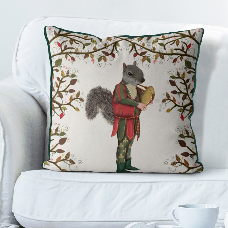 Woodland Nursery Decor Squirrel Gift Squirrel Pillow Squirrel Etsy