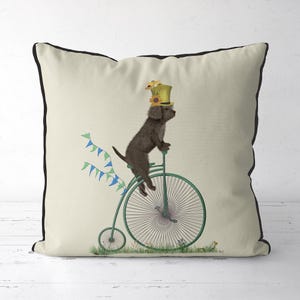 Black Cockapoo cushion cover - Cockapoo pillow cover Cockapoo gift idea for Cockapoo owner lover cute dog cockerpoo throw pillow dog gift uk