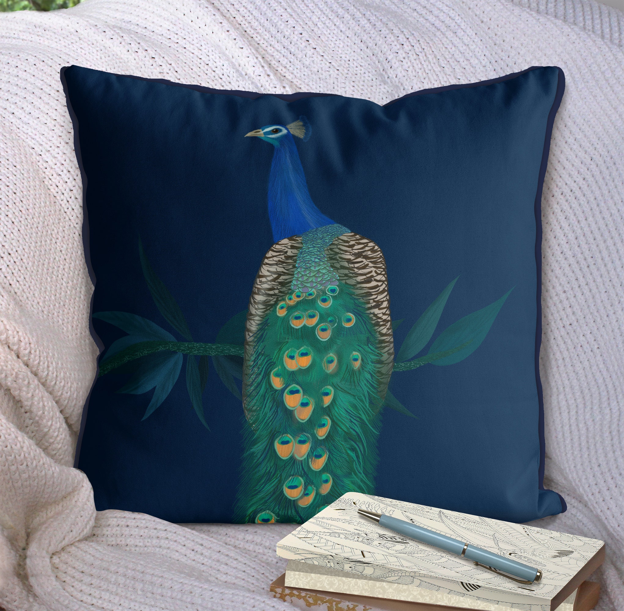 Bird Throw Throw Pillows Teal Velvet Beaded Peacock Pillow Peacock