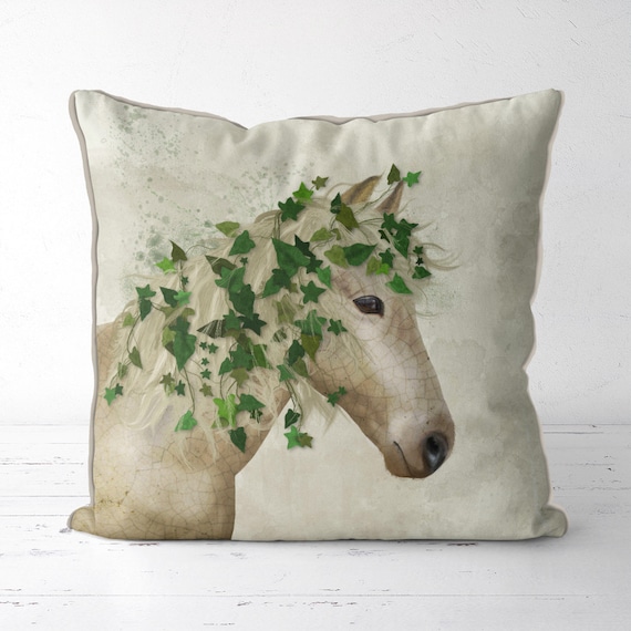 Horse pillow cover Porcelain Horse Horse pillow cover Porcelain Horse
