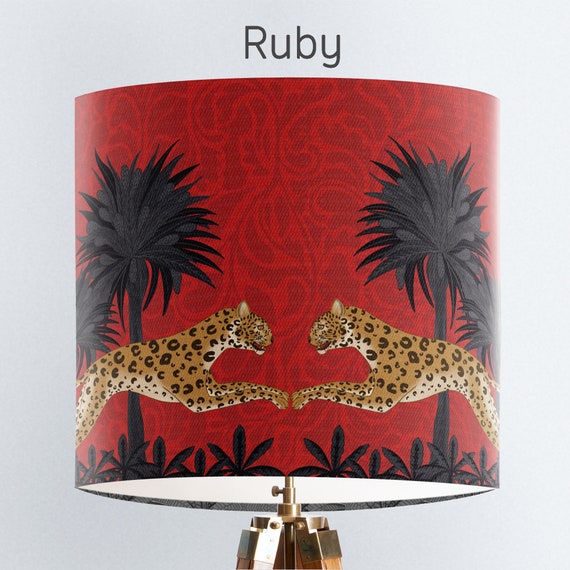 Leopard Drum Lampshade Animal Print Tropical Ireland Leopard Drum Lampshade Animal Print, Animal Print Drum Lamp Shade