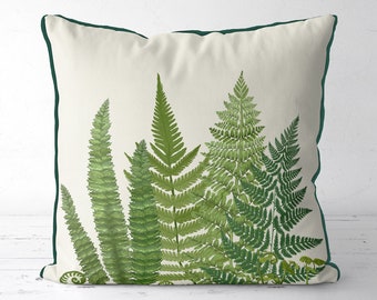 Fern Grove 4 - Botanical Pillow Cover Green Fern cushion, natural decor, botanical decor spring decor ideas, green pillow cover, garden room