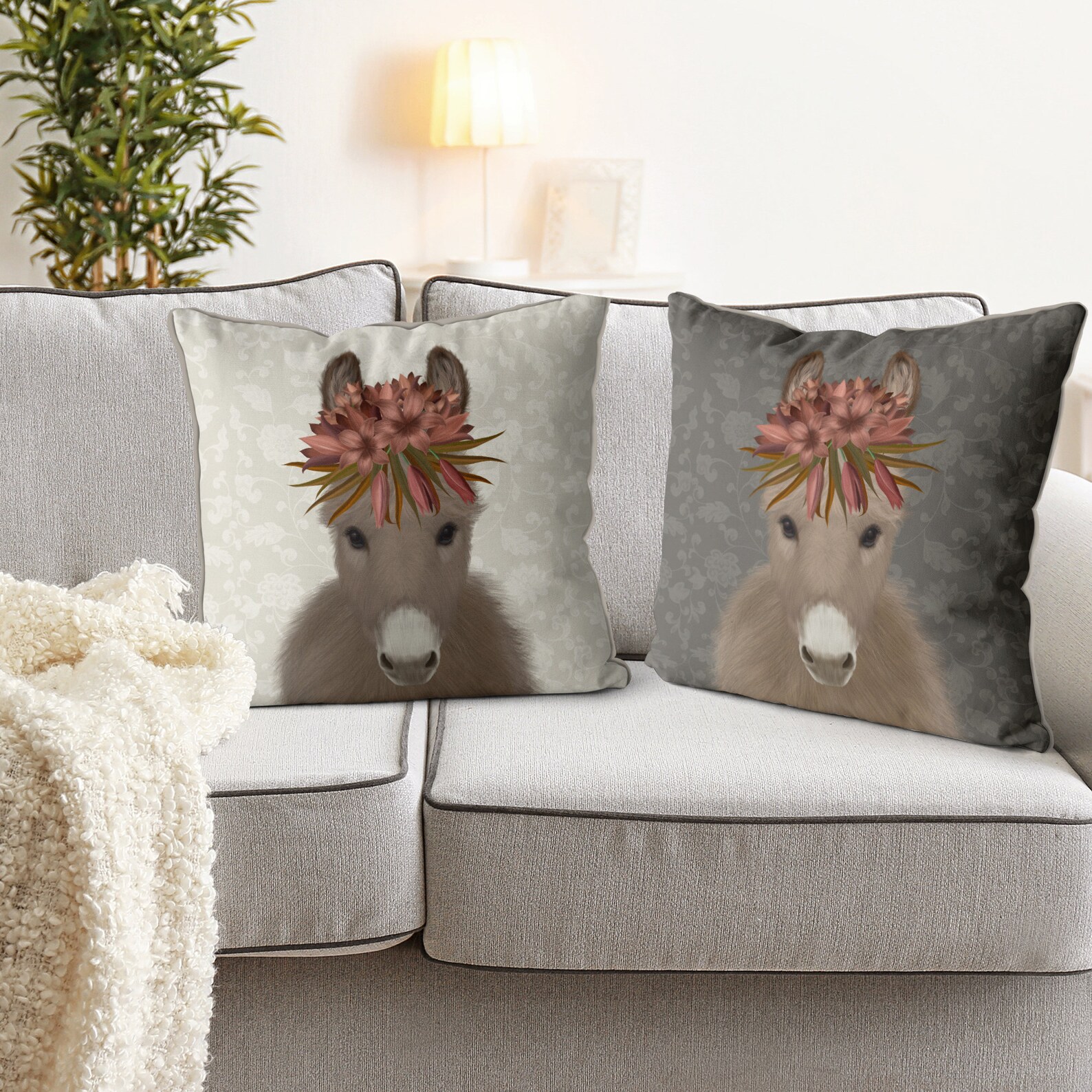 Donkey Cushion cover nursery throw pillows donkey pillow Etsy