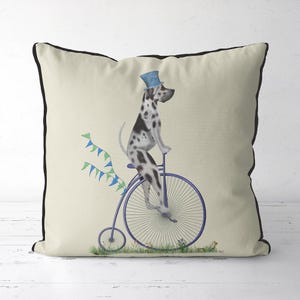 Harlequin Great Dane cushion cover Great Dane pillow cover Great Dane gift idea for Great Dane owner lover, cute dog couch pillow cover uk