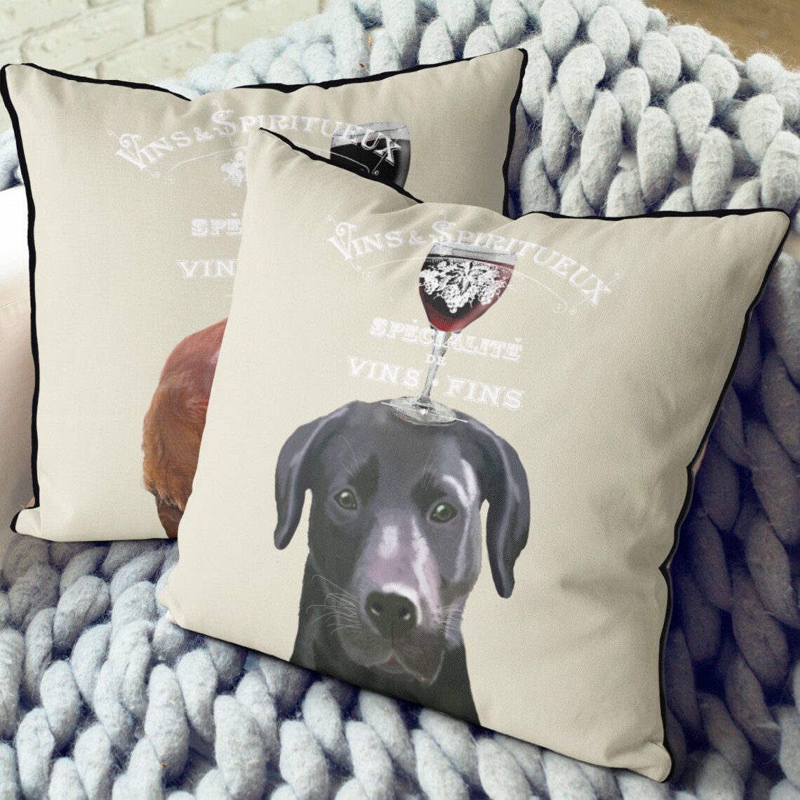 Black Lab Gifts Black Lab Pillow Black Lab Cushion Cover Funny Etsy