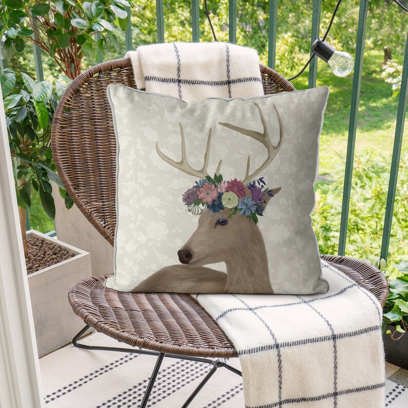 Deer Cushion deer throw pillow english countryside decor Etsy