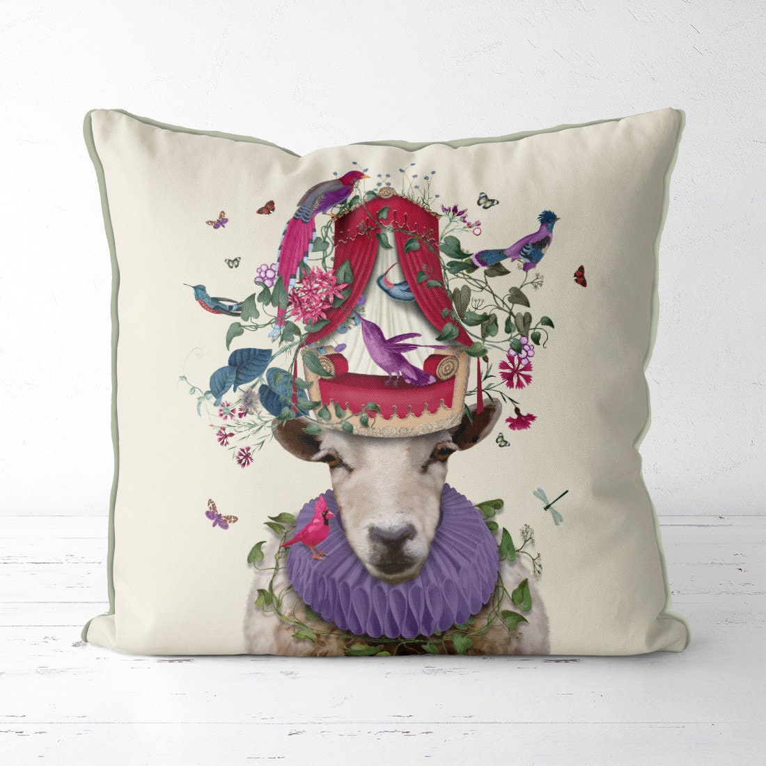 Sheep pillow cover Birdkeeper farmhouse decor sheep ... Sheep pillow cover Birdkeeper farmhouse decor sheep