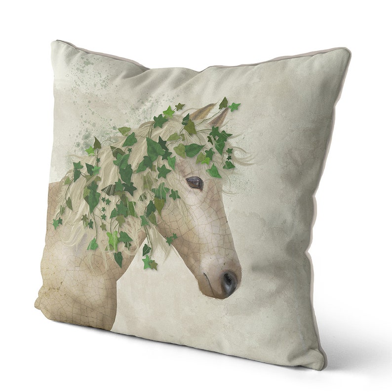 Horse Pillow Cover Porcelain Horse Equestrian Gift Horse Etsy