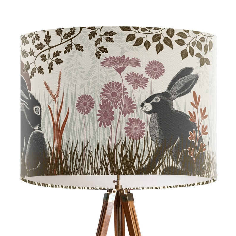 Country Lamp Shade Woodland Lamp Shade Hare Lampshade Cottage Etsy