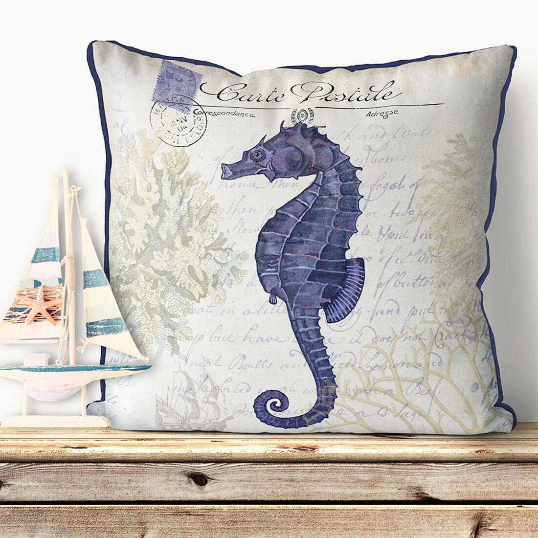 Seahorse hotsell throw pillows